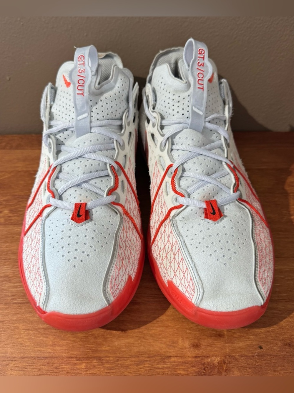 Nike Air Zoom G.T. Cut 3 Men’s Basketball Sneaker-White/Picante Red